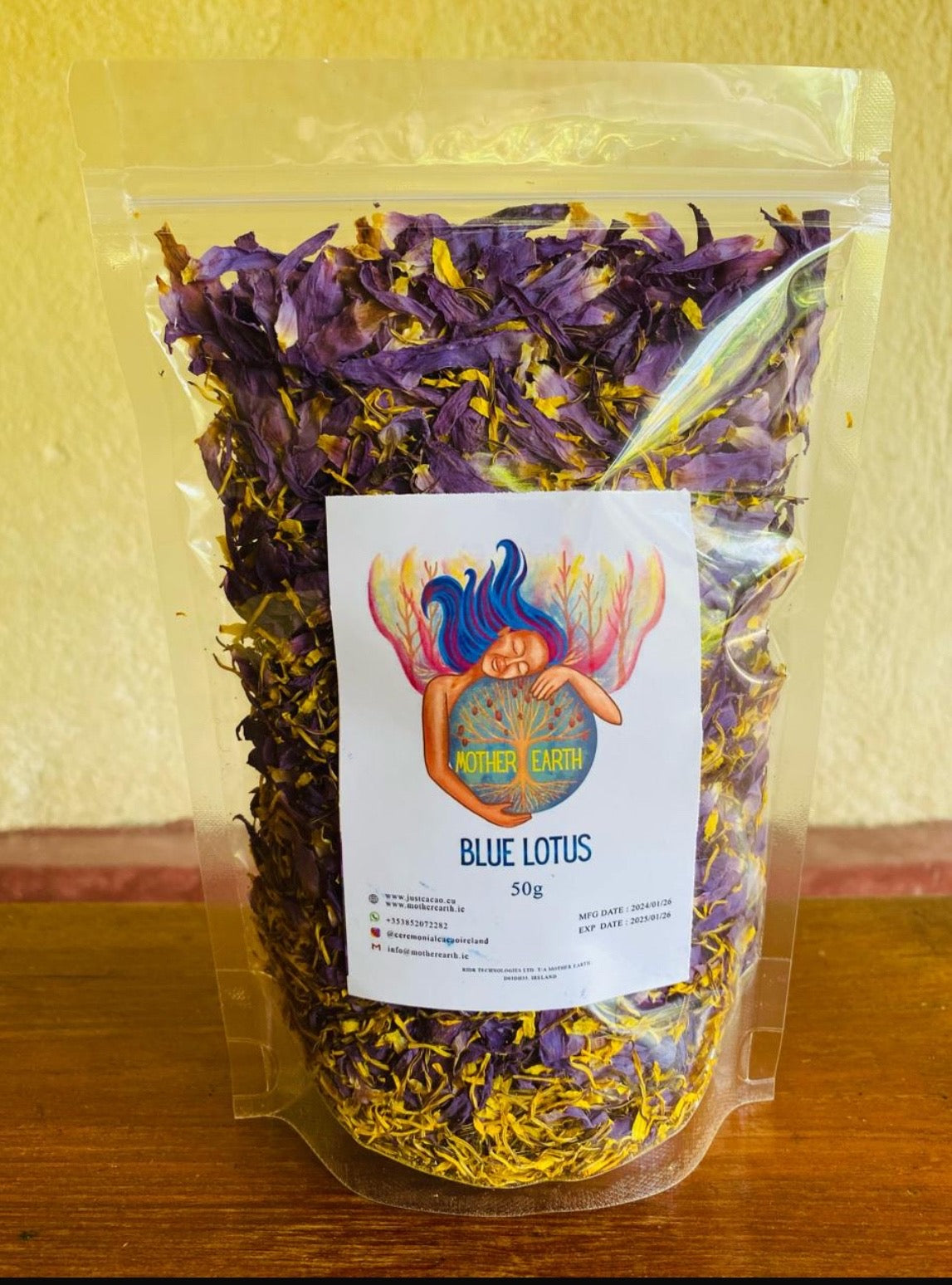 Dynamic Duo 💫 50g of Blue Lotus Petals & Just Cacao 200g