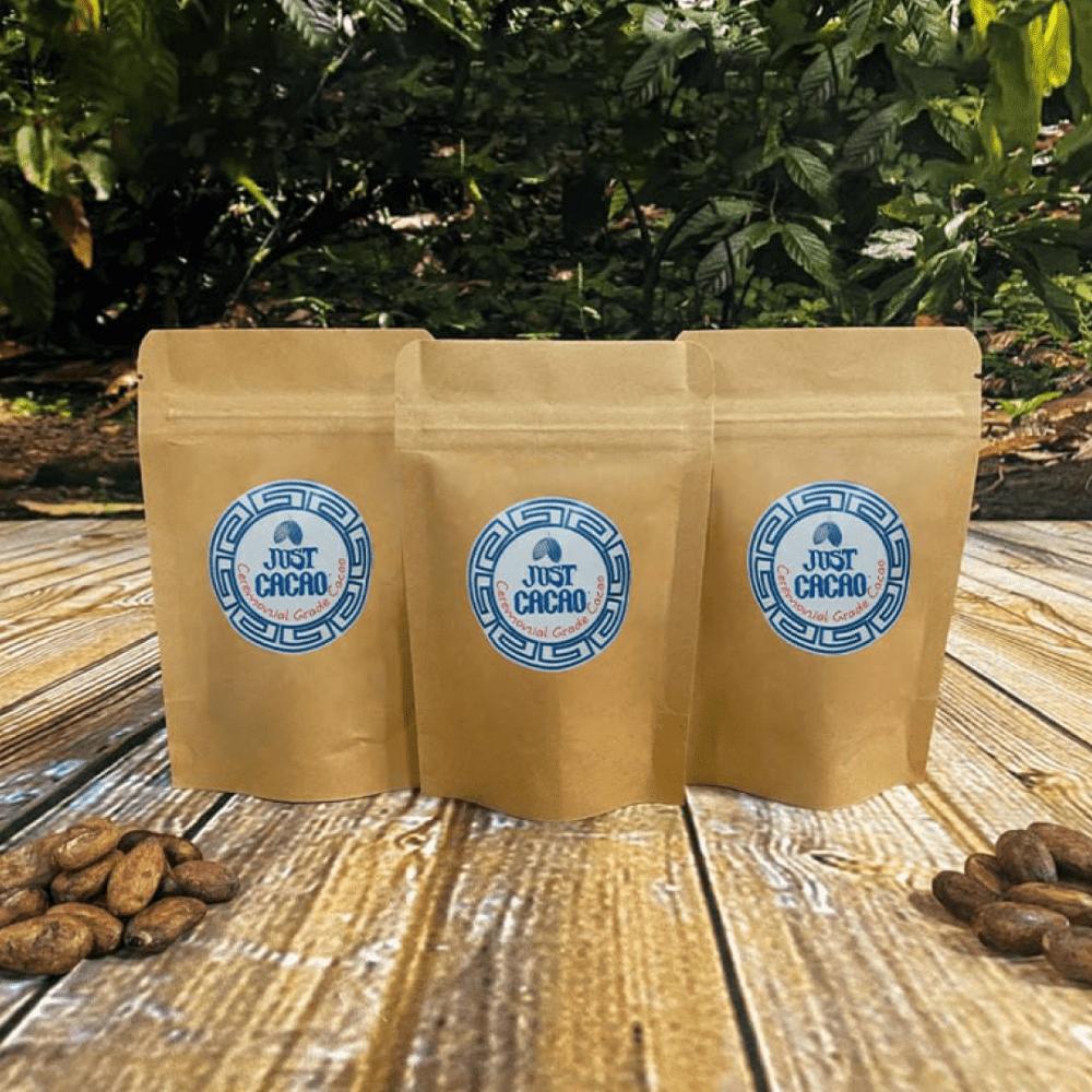 100% Pure Ceremonial Grade Just Cacao. Rich Venezuelan Blend - 50 Gram Sample Pack (2-3 Servings) - Just Cacao