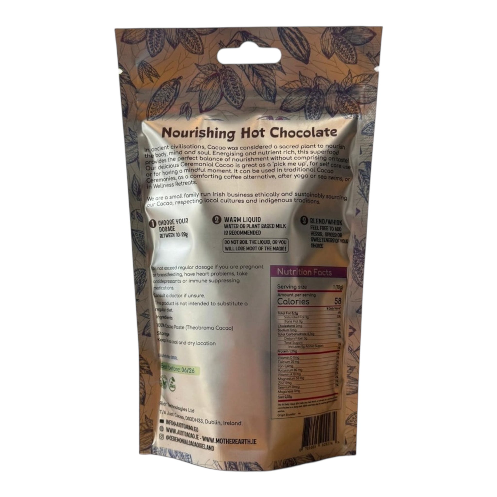 "Mother Earth Ecuador" : Ceremonial Grade Cacao