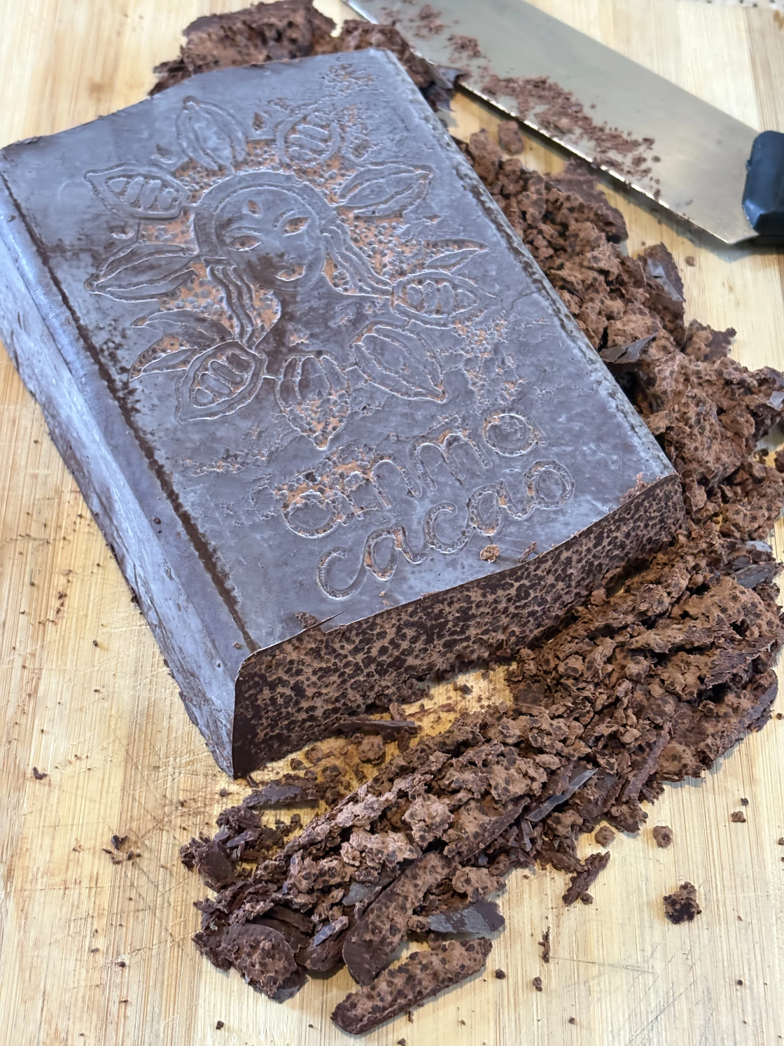 Ceremonial Cacao. 500g block. Amma Cacao India. - Just Cacao
