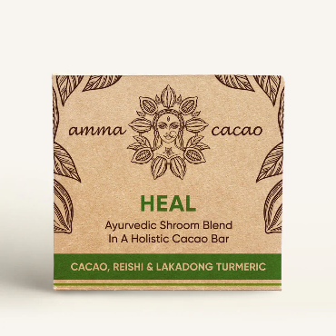AmmaBar HEAL - Ayurvedic Shrooms Blend In A Holistic Cacao Bar - single bars. 36g