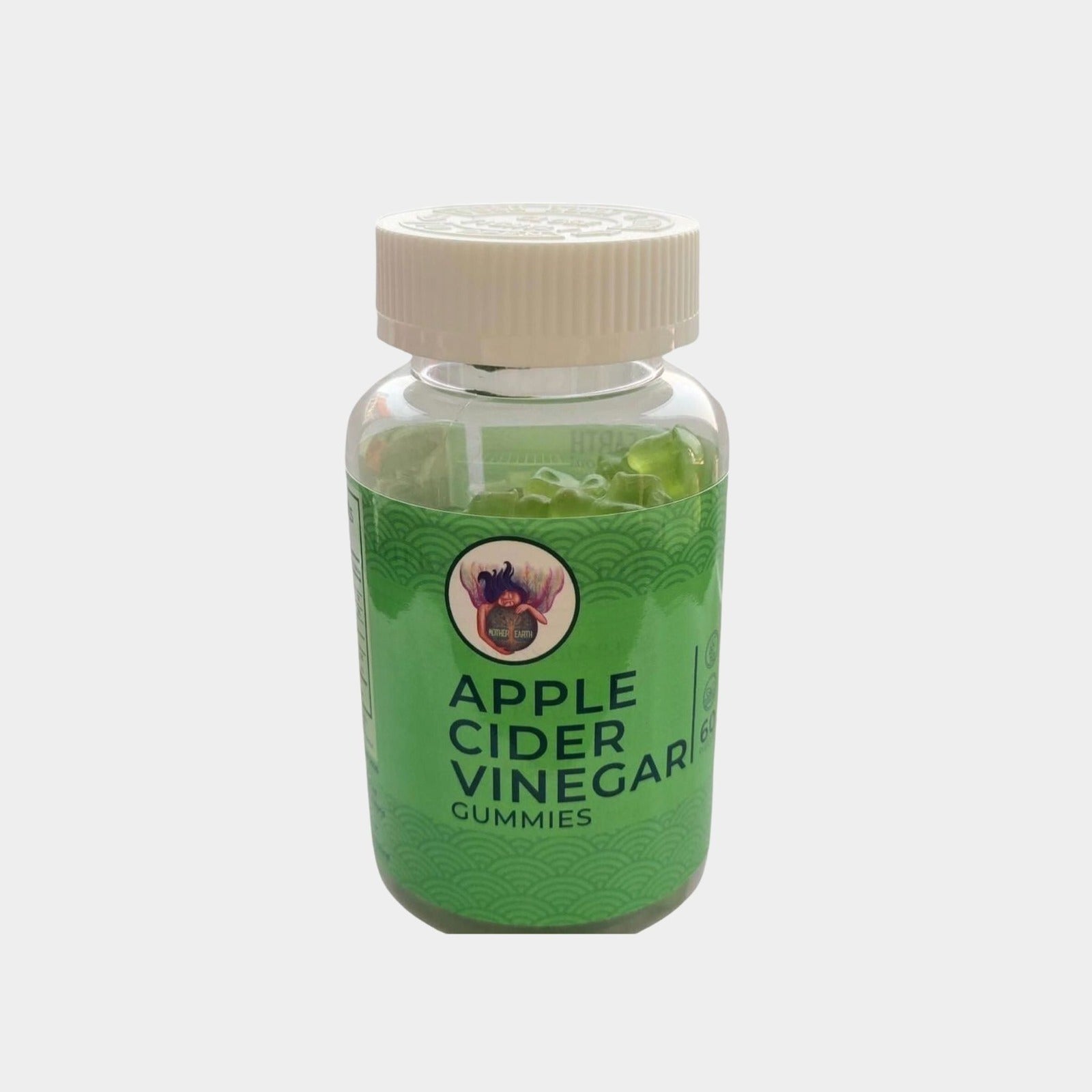 Mother Earth Apple Cider Vinegar Gummies. “With The Mother” - 60 Gummies. Vegan Friendly.
