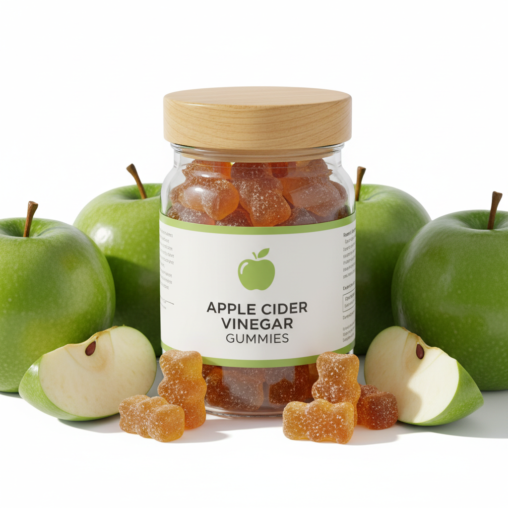 Mother Earth Apple Cider Vinegar Gummies. “With The Mother” - 60 Gummies. Vegan Friendly.