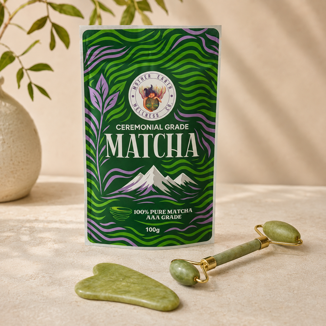 Matcha Face Mask, Gua Sha & Jade Roller Bundle