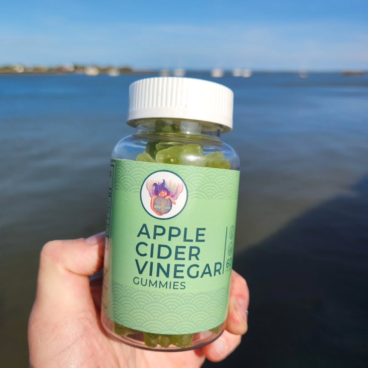 Mother Earth Apple Cider Vinegar Gummies. “With The Mother” - 60 Gummies. Vegan Friendly.