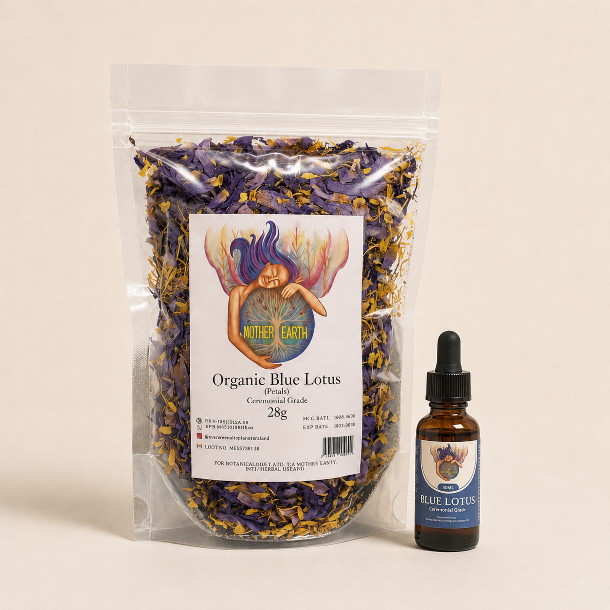 Blue Lotus Evening Bundle | 28g Petals + 30ml Tincture