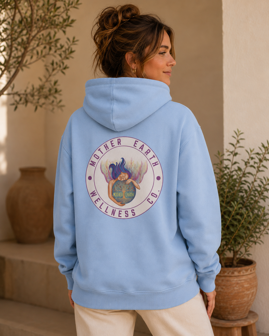 Mother Earth Wellness Co. Light Blue Hoodie