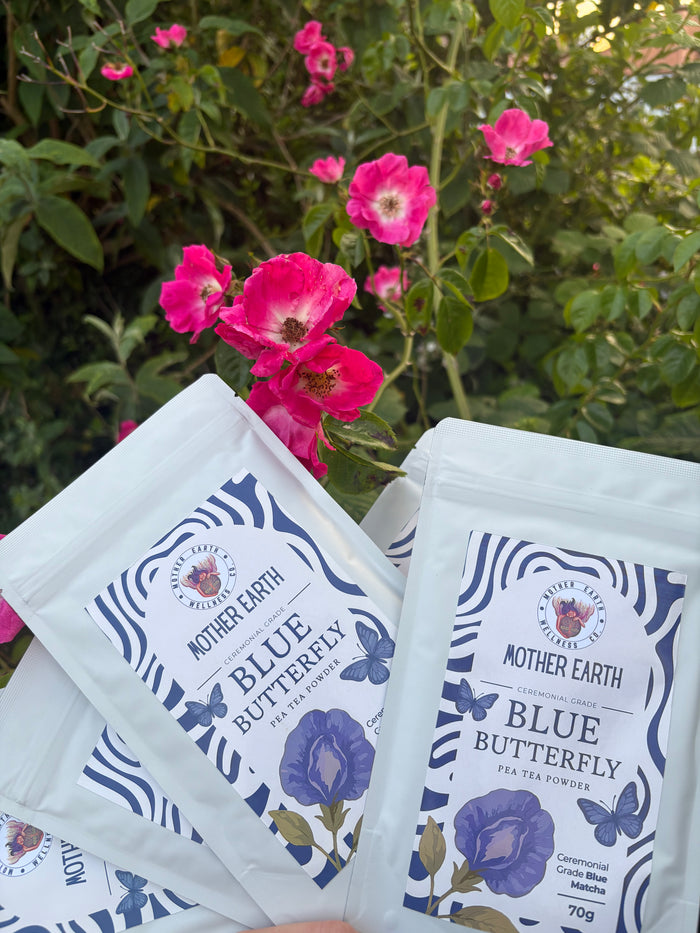Ceremonial Grade Blue Matcha - Blue Butterfly Pea Tea Powder - Just Cacao