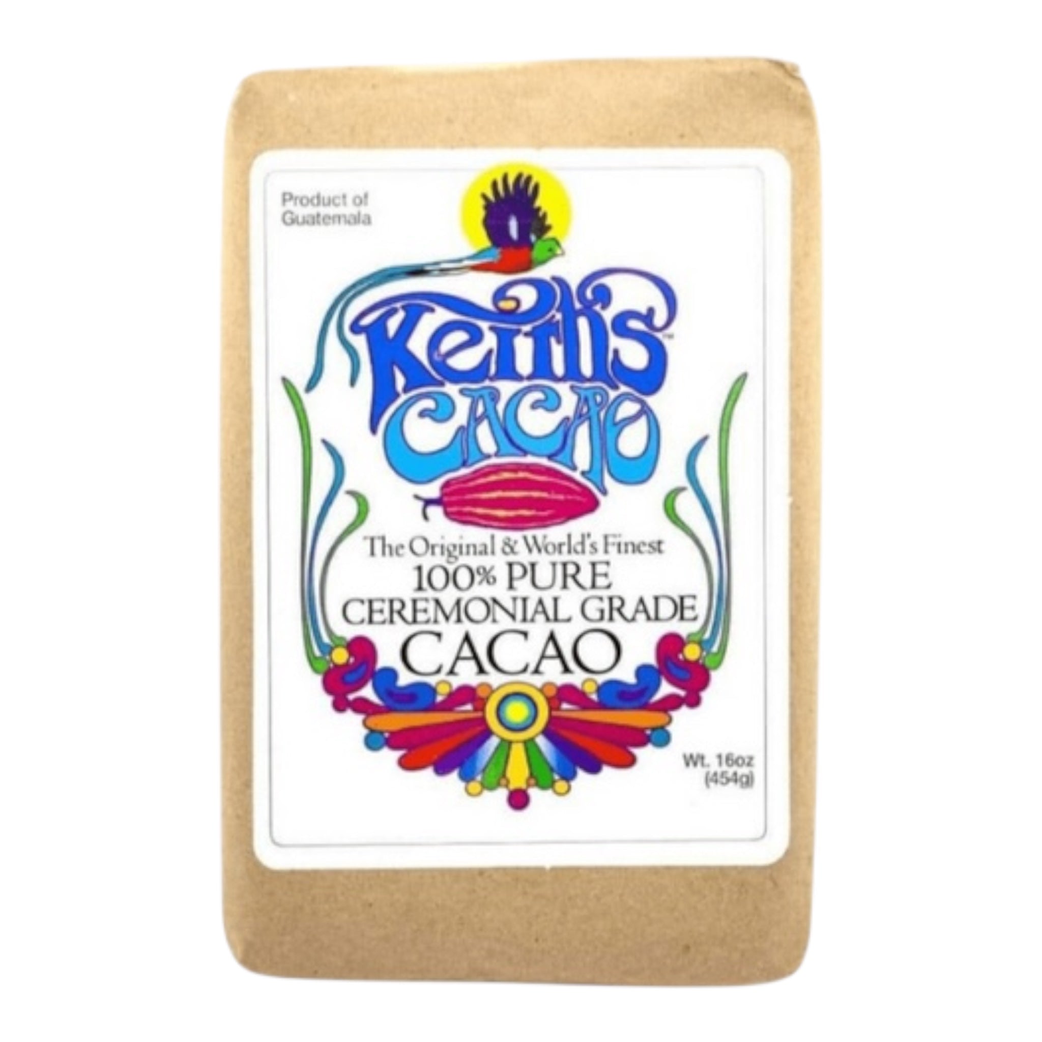 100% Keith’s Cacao - The Original Guatemalan Blend (454 Gram Solid Cacao Bar)