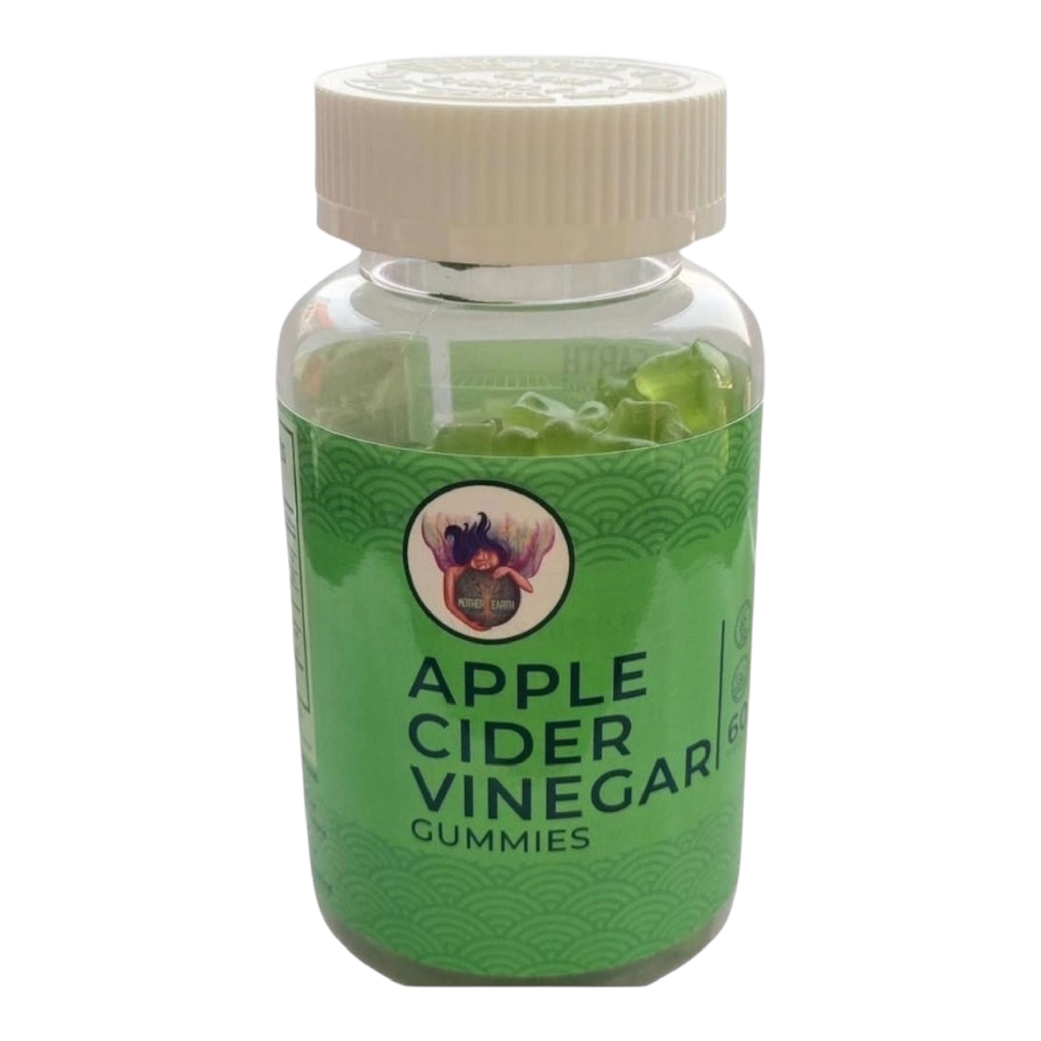 Mother Earth Apple Cider Vinegar Gummies. “With The Mother” - 60 Gummies. Vegan Friendly.
