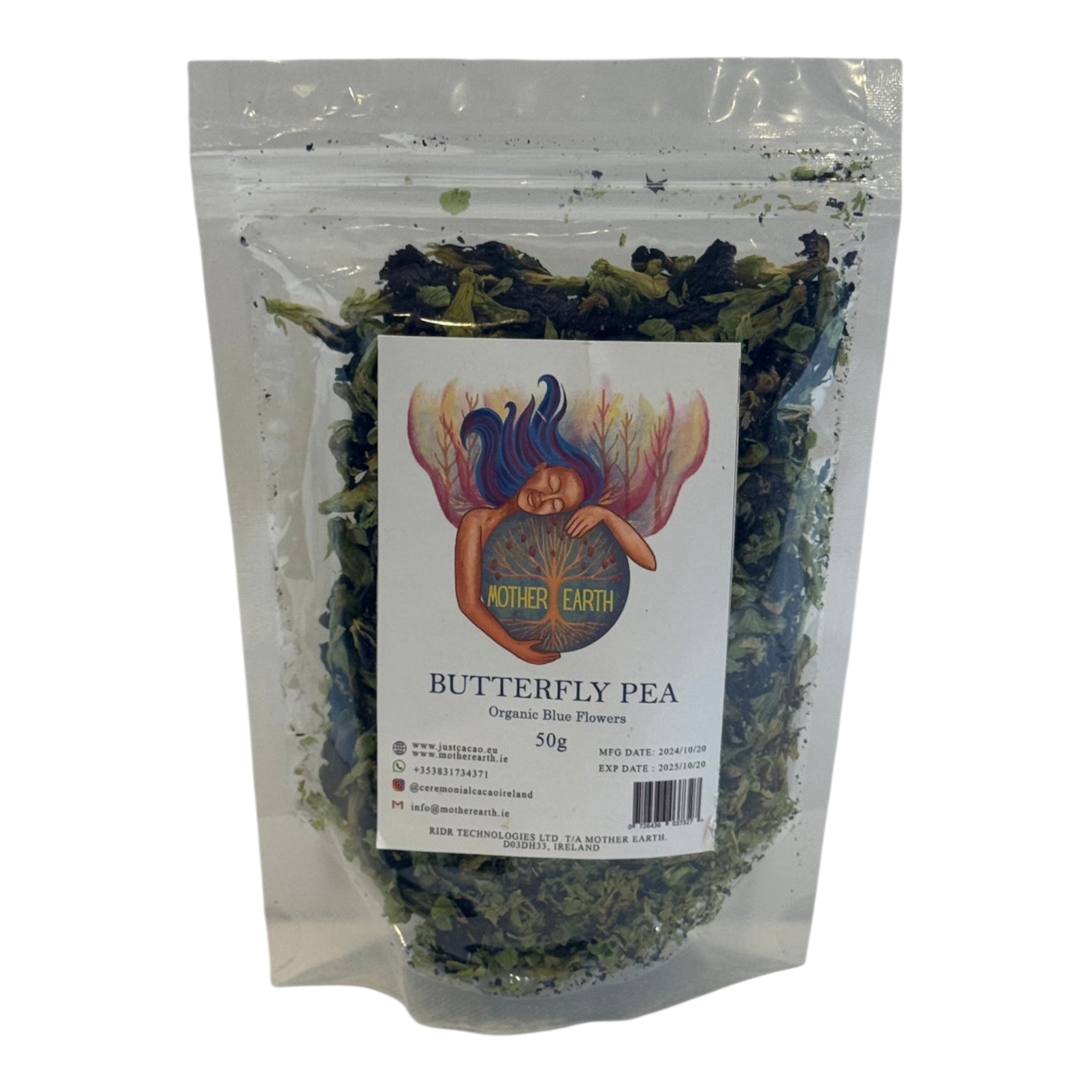 Mother Earth Butterfly Pea - Organic Blue Flowers (50g)