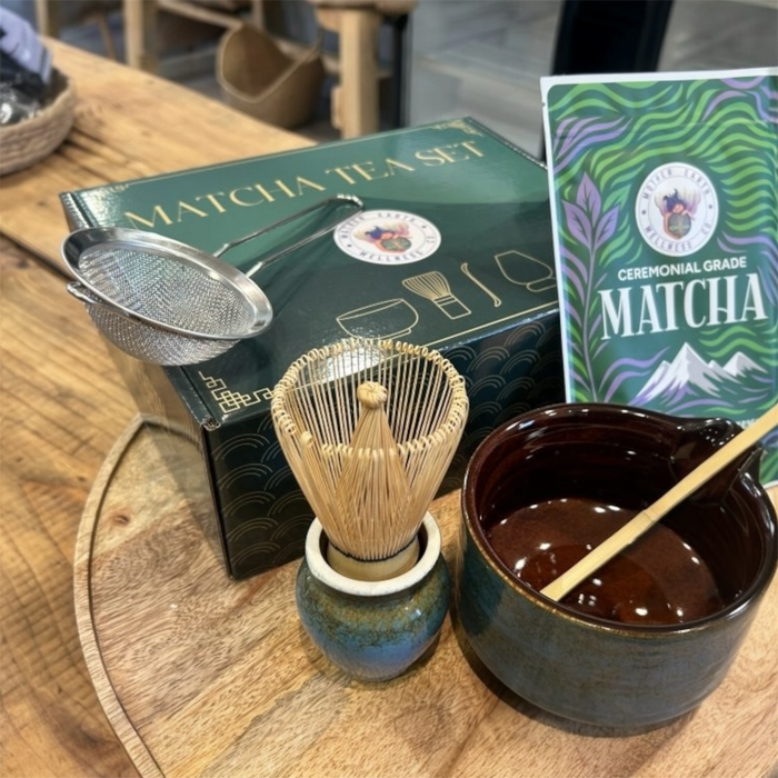 Mother Earth Traditional 5 piece  Matcha Kit + Matcha Pouch (100g) - Just Cacao