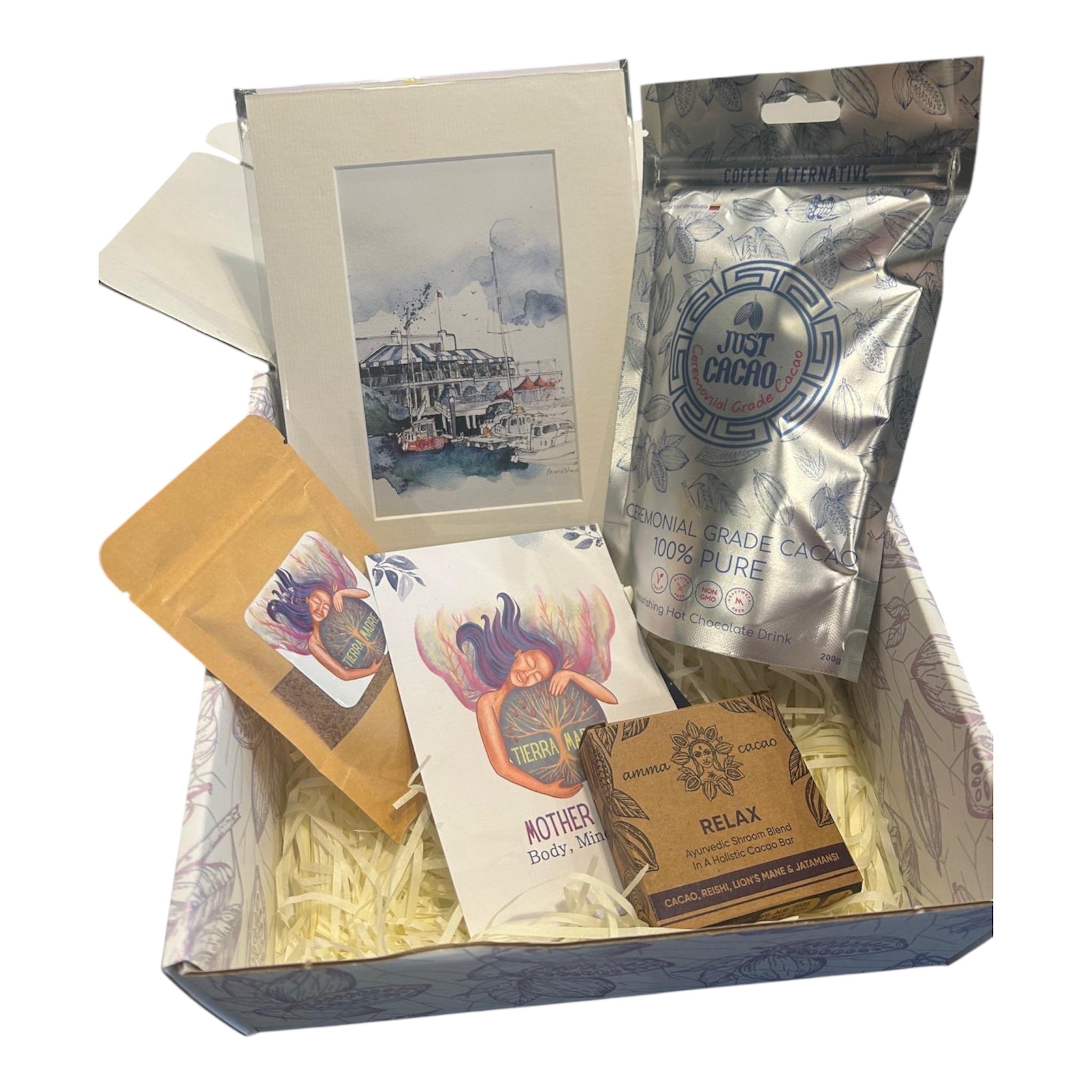 Ceremonial Cacao & Art Ritual Box | Ethical Cacao from Venezuela & Kerala | Mother Earth Wellness