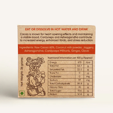 Amma Ceremonial Cacao - India. Ayurvedic Bundle. x5 Bars (36g) Focus, Heal, Love, Empower, Relax.