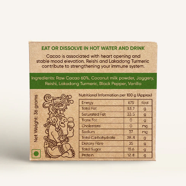 Amma Ceremonial Cacao - India. Ayurvedic Bundle. x5 Bars (36g) Focus, Heal, Love, Empower, Relax.