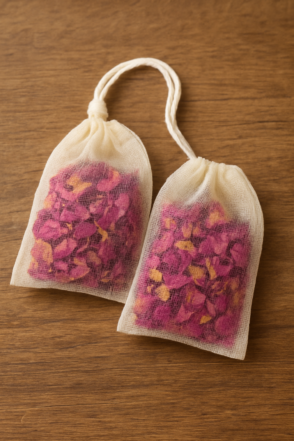 Rose Petal Reusable Teabags – 2 Pack