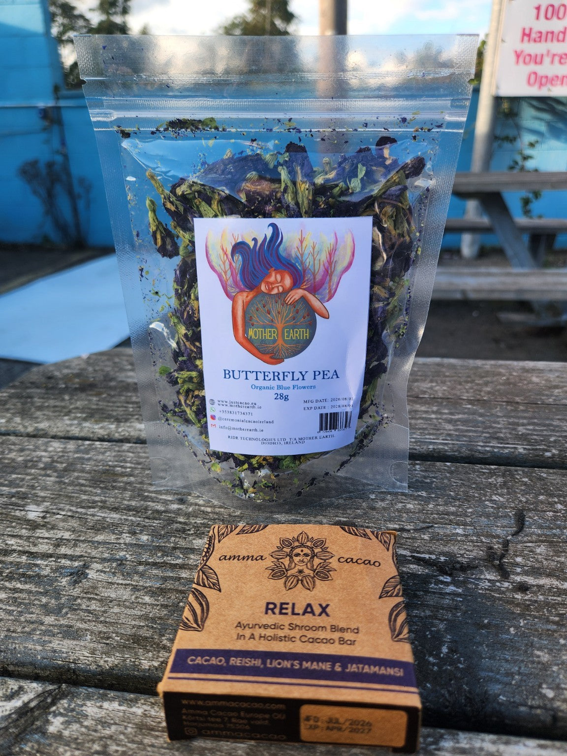 Butterfly Pea tea and Amma RELAX cacao bundle