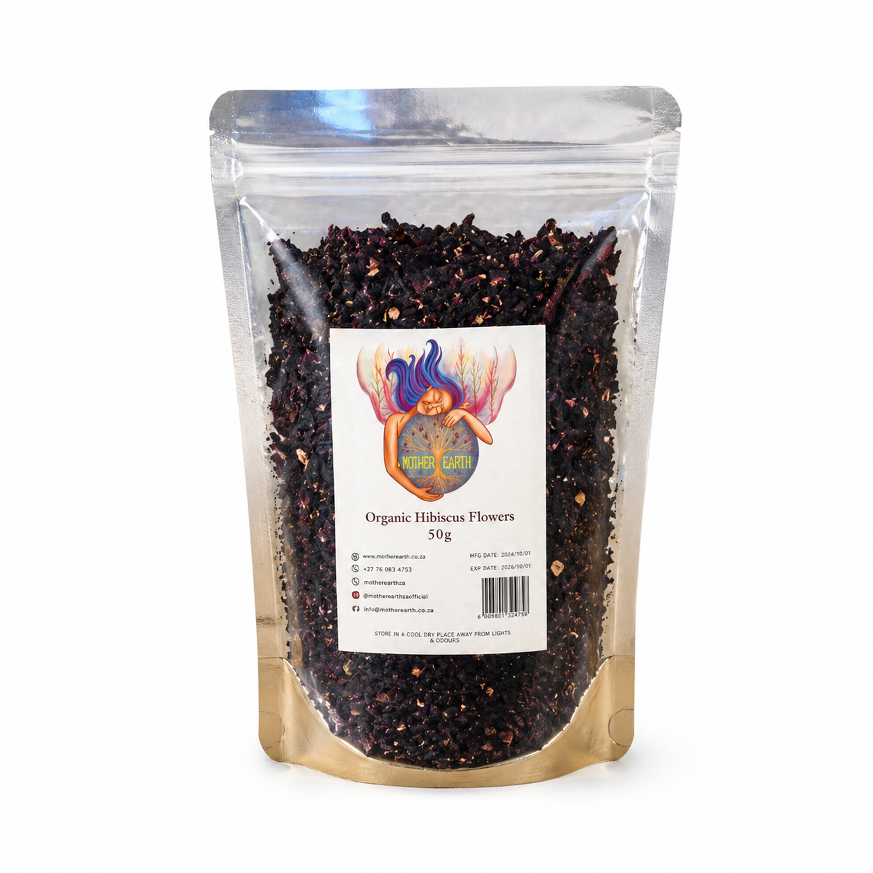 Mother Earth Organic Hibiscus (50g) - Just Cacao