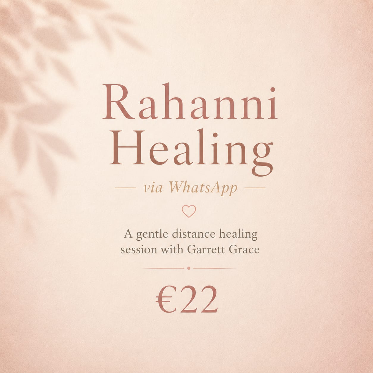 Rahanni Distance Healing Meditation with Garrett via WhatsApp - Just Cacao
