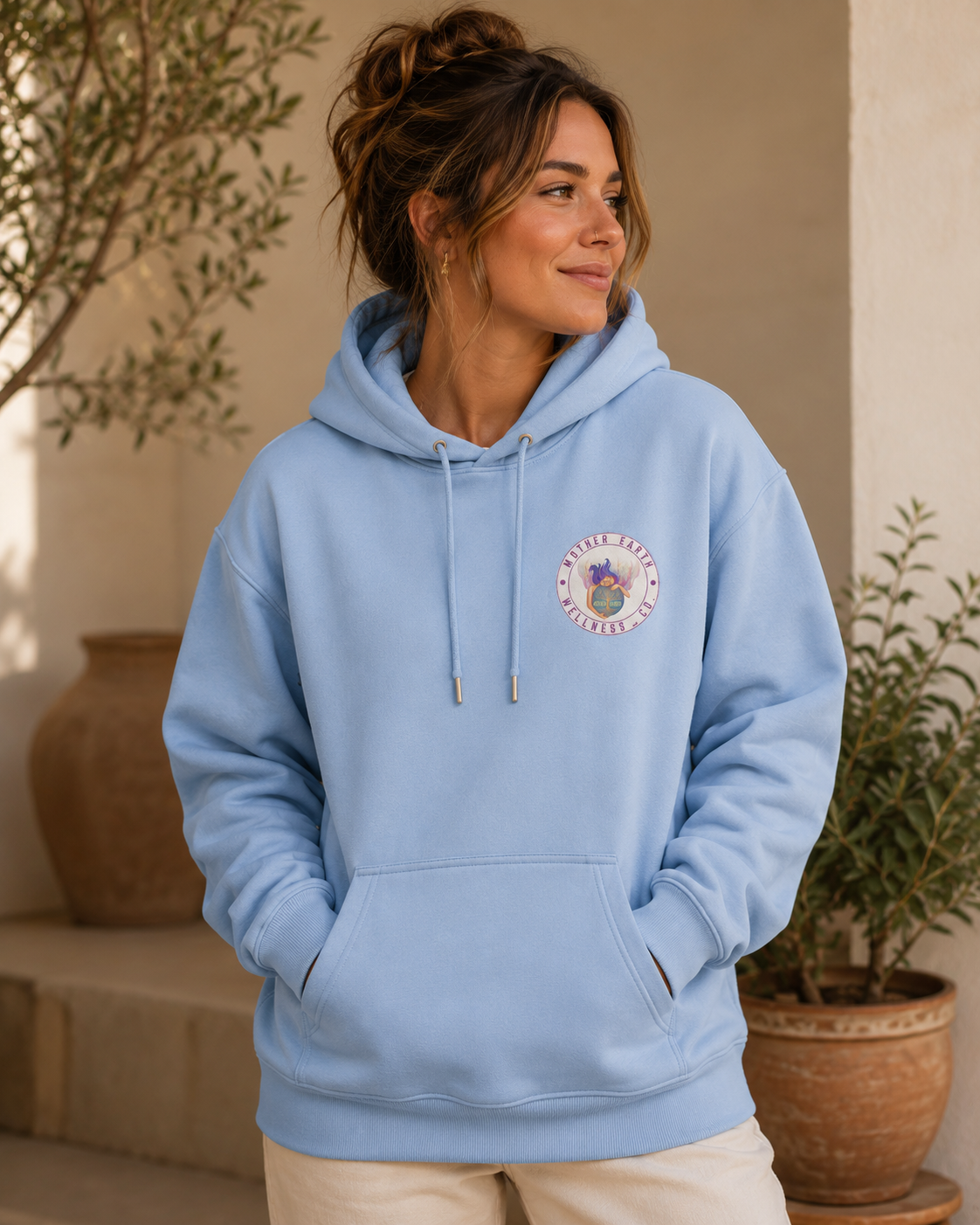 Mother Earth Wellness Co. Light Blue Hoodie
