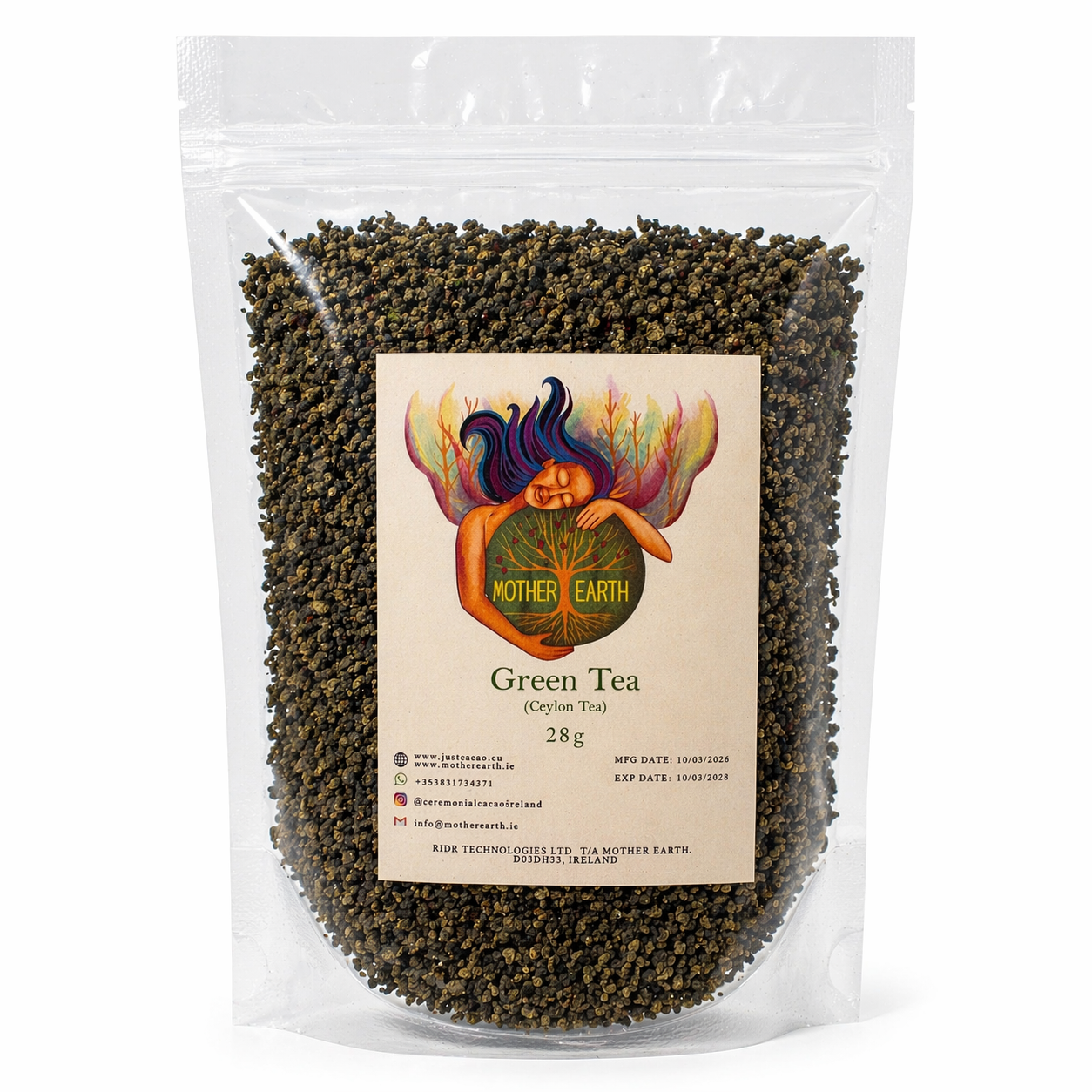 Green Tea (Ceylon Tea) 28g - Just Cacao