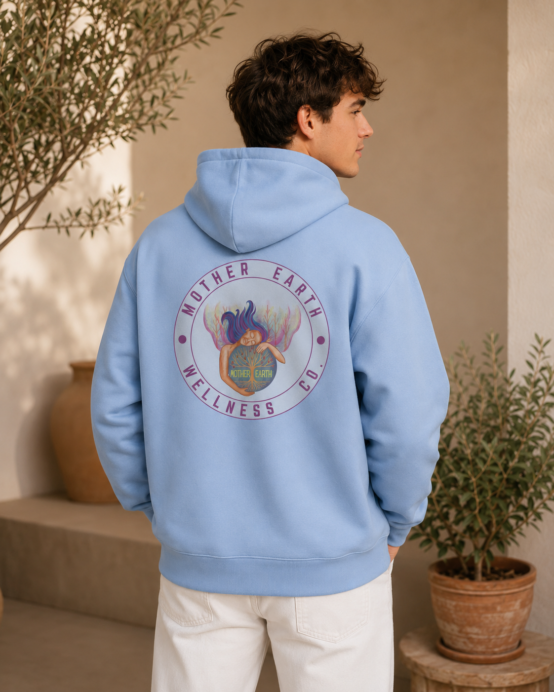 Mother Earth Wellness Co. Light Blue Hoodie